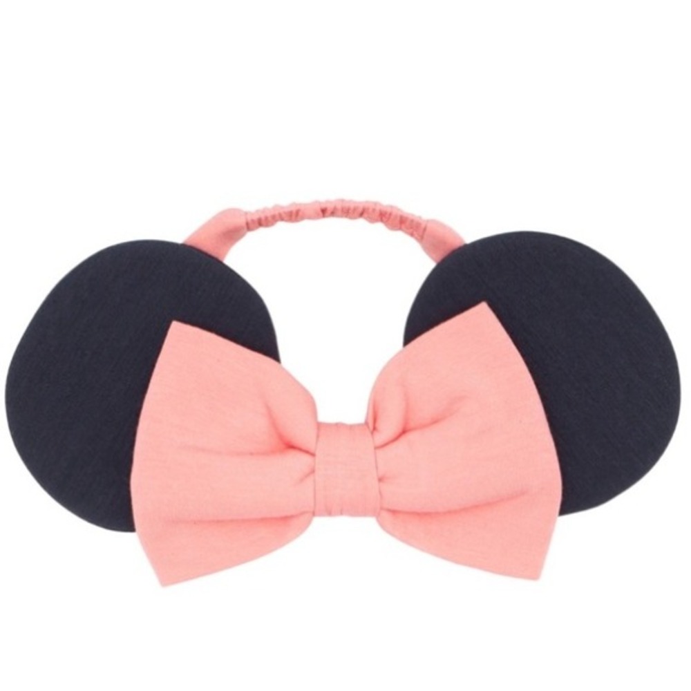 NWT Little Sleepies Minnie Mouse Ears Pink Bow Headband Bamboo Viscose